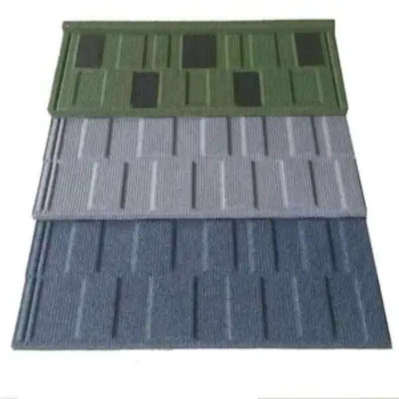 Colored stone coated metal roof tile/asphalt shingles sheet metal steel color tile roof