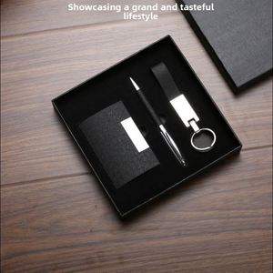 Estuche para Tarjetas de Visita con Llavero, Set de Regalo Creativo de Tres Piezas, Regalo Corporativo para Actividades de Oficina, Modelo al por Mayor - Product Image 3