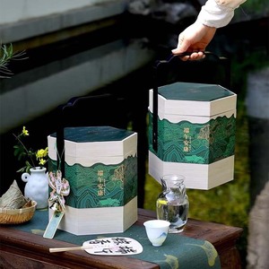 Dragon Boat Festival Rice Dumpling Gift <b>Box</b> Green Chinese Style <b>Packaging</b> Customized Promotional Product - Product Image 4