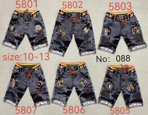 En stock 2024 – Nouveaux shorts pour enfants à taille élastique avec motif, shorts à cordon pour garçons, shorts d'été en jean pour enfants – Meilleures ventes - Product Image 5