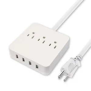 Мульти-контактный разъем питания переменного тока из чистой меди с 4 usb-разъемами