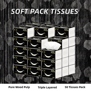 Individuelles Logo Einweg-Plastik-Taschentücher Weiche Packung Gesichtstücher 3-lagig aus Frischholzzellstoff 50 Stück Neues Design <span class=keywords><strong>Henrich</strong></span> für den Hausgebrauch - Product Image 2