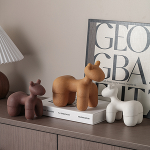Ensemble de figurines de poney en céramique, mini statues d'animaux décoratives pour la maison, le salon, la décoration d'armoires, cadeau - Product Image 2