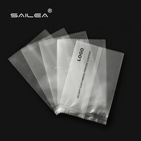 Sac d'emballage transparent recyclable de qualité alimentaire imprimé sur mesure, double face, épaisseur 10 soies, avec fermeture arrière