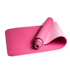 TPE Yoga Mat Non Slip Textured Surfaces Thick High Density Padding To Avoid Sore Knees