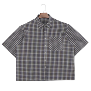 <span class=keywords><strong>Camicia</strong></span> di design traspirante e Anti-Pilling <span class=keywords><strong>camicia</strong></span> estiva a <span class=keywords><strong>maniche</strong></span> <span class=keywords><strong>corte</strong></span> scozzese Casual Cleanfit - Product Image 1
