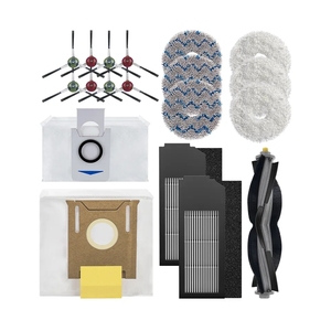 Kit de remplacement de brosses latérales, filtre HEPA, sac à poussière et chiffons de nettoyage pour <span class=keywords><strong>ECOVACS</strong></span> <span class=keywords><strong>DEEBOT</strong></span> <span class=keywords><strong>X1</strong></span> Omni/<span class=keywords><strong>X1</strong></span> <span class=keywords><strong>Turbo</strong></span>, garantie 1 an - Product Image 1