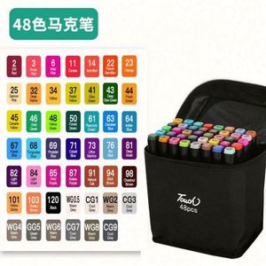 ปากกามาร์คเกอร์แอลกอฮอล์แบบสองหัว รุ่น 406 สี 24/36/48 สี ยี่ห้อ Mairun จากสหรัฐอเมริกา ขายดี พร้อมกระเป๋าสะพายและโลโก้สั่งทำได้ - Product Image 5