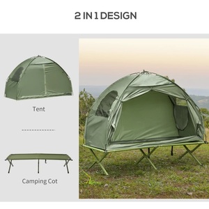 Portable <span class=keywords><strong>1</strong></span> ou 2 personnes <span class=keywords><strong>Place</strong></span> Pliable Tenda Velbed <span class=keywords><strong>Tente</strong></span> <span class=keywords><strong>de</strong></span> lit <span class=keywords><strong>de</strong></span> <span class=keywords><strong>camping</strong></span> <span class=keywords><strong>de</strong></span> luxe avec lit surélevé Imperméable Auto hors sol <span class=keywords><strong>Tente</strong></span> - Product Image 4