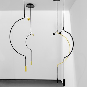 Modern Arched Chandelier Gold Body E27 Led Light Single Head Design For Home Lighting - Product Image 2