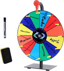 Rueda de premios giratoria ecológica de 2 pulgadas con 12 ranuras, base y soporte resistentes para uso doméstico - Product Image 1