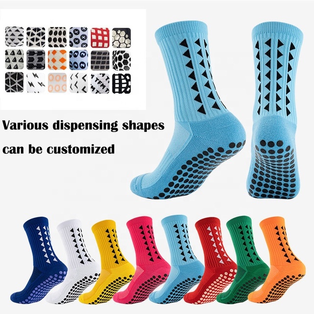 Quality Athletic Football Performance Soccer Grip Socks Custom Sports Socks Anti-slip Knitted Logo Sports Socks