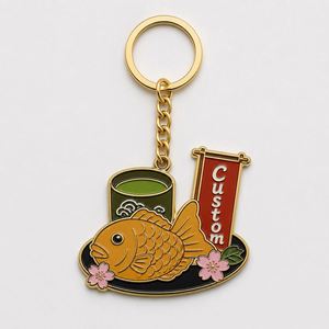 Llaveros Personalizados al por Mayor con Diseño de Taiyaki, Modelo de Snack, Cadena con Logotipo de Restaurante Japonés, Llavero Promocional - Product Image 2