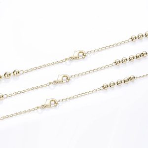 Collar de Rosario de Perlas con Baño de Oro de 14K y Circones, Cruz de Jesús y Virgen María, para Joyería Católica - Product Image 2