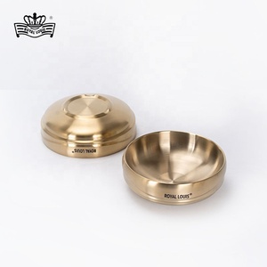 Royal <span class=keywords><strong>Louis</strong></span> Shallow Golden Bol à ramen en acier inoxydable épais et doré Ensemble de vaisselle moderne pour nouilles de cuisine en métal pour la nourriture à utiliser - Product Image 3