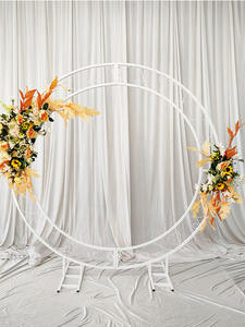 Arco de anillo doble FURUN Fondo de boda al aire libre Arco decorativo de Círculo elegante - Product Image 3