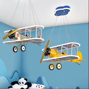 New Design Simple Cartoon Pendant Light Creative Led Children's Airplane Light Unique Kids' Room Decor Lamps - Product Image 2
