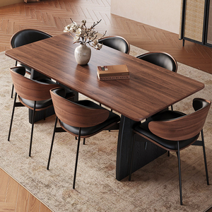Mesa de Comedor Cuadrada Moderna de Madera Sólida para 6 Personas, Diseño Duradero y Ecológico, Garantía de 10 Años, Fácil Montaje, Muebles para el Hogar - Product Image 1