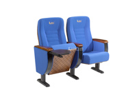 Chaise d'Auditorium en Métal Robuste avec Tablette Rabattable, Fauteuil Pédagogique et Sièges de Salle de Conférence pour École et Église