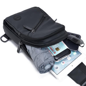 กระเป๋าคาดหน้าอกผู้ชายแฟชั่น ผ้าอ็อกซ์ฟอร์ดสีเทา กันน้ำ กระเป๋าสะพายข้าง สำหรับใส่ในชีวิตประจำวัน ฤดูใบไม้ผลิ 2026 - Product Image 2