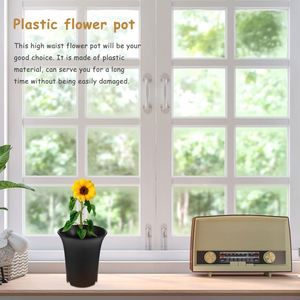 Pot de fleurs en plastique OEM, surélevé et épaissi, multi-spécifications, noir dépoli, pour plantes succulentes et vertes, vente en gros d'usine - Product Image 4