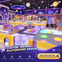 Structure de jeu intérieure en bois sur mesure, thème coloré, équipement de jeu souple, centre de jeux pour enfants clé en main, labyrinthe d'aventure amusant pour centre commercial