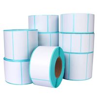 Penjualan Laris Kertas Stiker Termal Merekat Sendiri 40Mm X 30Mm Label Kosong Cetak Transfer Panas
