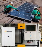 Systèmes de panneaux solaires 10000W, système d'énergie solaire connecté au réseau, panneaux en silicium polycristallin et monocristallin, MPPT, lithium-ion