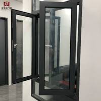 Fenêtre à battants en aluminium insonorisée et coupe-vent avec moustiquaire - Jointure robuste