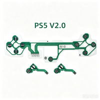 Film conducteur pour manette PS5, câble flexible pour boutons croisés LR V1/V2/V3, vert, pièces de réparation en plastique