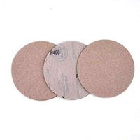Disque de papier de verre enduit blanc de 6 pouces Disque abrasif en oxyde d'aluminium de dureté moyenne Support de boucle de crochet Support OEM personnalisable