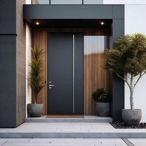 CBMMart <span class=keywords><strong>Porte</strong></span> <span class=keywords><strong>d</strong></span>'<span class=keywords><strong>entrée</strong></span> personnalisée <span class=keywords><strong>Porte</strong></span> en bois en acier <span class=keywords><strong>avec</strong></span> panneau de verre <span class=keywords><strong>fixe</strong></span> pour <span class=keywords><strong>entrée</strong></span> <span class=keywords><strong>d</strong></span>'appartement et de villa <span class=keywords><strong>Porte</strong></span> extérieure en bois - Product Image 2