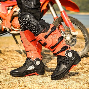 Bottes de moto tout-terrain à double axe, anti-collision, protectrices, bottes de motocross, semelle en caoutchouc antidérapante, bottes de moto - Product Image 4
