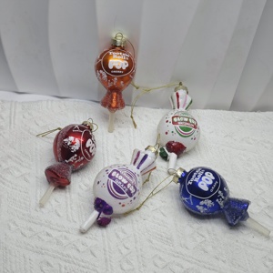 High Quality Handmade Blown Glass Toy <strong>Roll</strong> Suction Nozzle Candy Candy Candy Suitable for Christmas Ornaments - Product Image 1