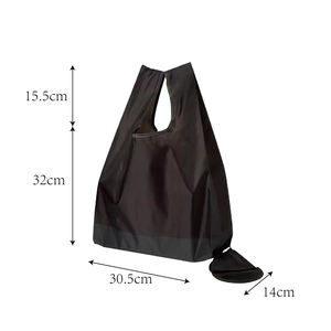 Léger Simple Sac Tissé Écologique Pratique Pliable Étanche Réutilisable Fourre-Tout pour Shopping Polyester Tissu Durable - Product Image 6