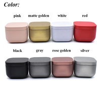 Vente en gros de boîtes de thé et de sucre vides carrées en fer blanc de 50g, boîte en fer blanc réutilisable de 50ml pour tablettes de bonbons en métal, avec couvercle anti-apparence