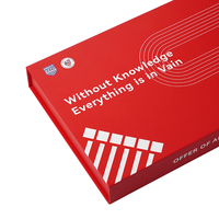 Boîte à diplôme de luxe rouge personnalisée en carton rigide avec fermeture magnétique pour certificat d'admission universitaire et diplôme de remise des diplômes