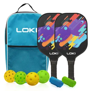 Loki Qualität Honeycomb Core Pickle ball Paddel Set benutzer definierte haltbare Glasfaser Pickle ball Paddel