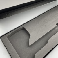 Caja de raqueta de pádel, caja de embalaje de hacha con espuma, logotipo brillante, punto UV, papel negro, regalo de cartón, tapa personalizada y embalaje de caja base