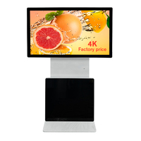 Layar Digital Signage Pintar 43 49 55 Inci, Tipe Lantai Dalam Ruangan, Layar LCD 4K, Kios Iklan Berputar
