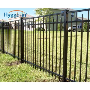 Garden 3ft 4ft 6ft 8ft 3' x 6' 5'x8 8x8 10x10 8 Feet by 6 Feet Flat Top Vertical Black Wrought Iron Aluminum Metal Fence Panels