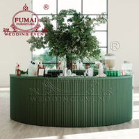 Nouveau Design Comptoir de Bar Circulaire sur Mesure pour Boissons et Cafés en Bois
