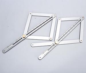 Righello Multifunzionale in Lega di Alluminio con Angolo Regolabile, Strumento di Misurazione a Quattro Angoli, Attrezzo per Architetti, Logo Personalizzabile CJTOOL - Product Image 1