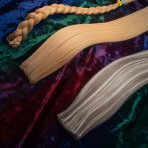 Extensiones de Cabello con Cinta Invisible Tejidas a Mano, 100% Cabello Humano, Adhesivas con Clip, Todos los Colores - Product Image 5