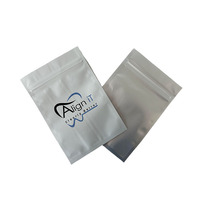 Sachets d'emballage pour aligneurs dentaires avec logo personnalisé imprimé, 10*12cm, scellés sur trois côtés, réutilisables, avec fermeture éclair