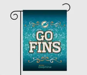 Miami Dolphins Garden Flag Go Fins Banner Double Sided New NFL
