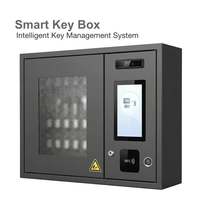 Gabinete de Llaves Inteligente con 10 Ranuras, Caja Fuerte con Control de Llaves RFID, Sistema Electrónico de Gestión de Llaves, Montaje en Pared, NFC, Huella Dactilar, Reconocimiento Facial