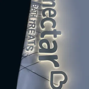 Logotipo feito sob encomenda barato letra sinal led retroiluminado canal de metal iluminado 3d propaganda led loja sinalização