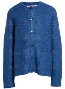 Suéter de Punto Personalizado de Proveedor de Prendas de Punto 2026, Suéter de Lana con Botones Verdes, Mezcla de Mohair, Cárdigan Cepillado <span class=keywords><strong>para</strong></span> <span class=keywords><strong>Hombre</strong></span> - Product Image 4