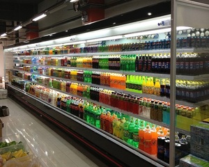Escaparate de refrigerador comercial, refrigerador abierto de frutas y verduras, estantes de supermercado, refrigerador de exhibición - Product Image 5